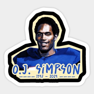 oj simpson 1947 - 2024 Sticker